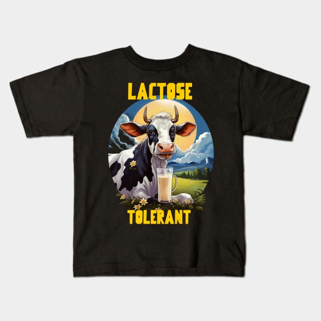 Lactose tolerant Kids T-Shirt by Popstarbowser